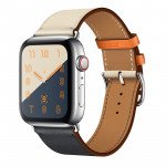 Wholesale Swift Leather Band Loop Strap Wristband Replacement for Apple Watch Series 7/6/SE/5/4/3/2/1 Sport - 44MM / 42MM (Orange)